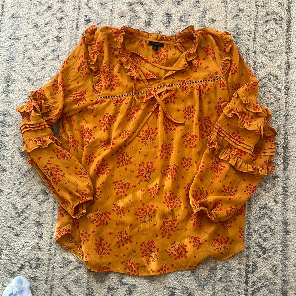 Ann Taylor chiffon floral blouse